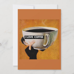 I love coffee retro  announcement