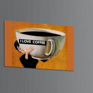 I love coffee retro  magnet