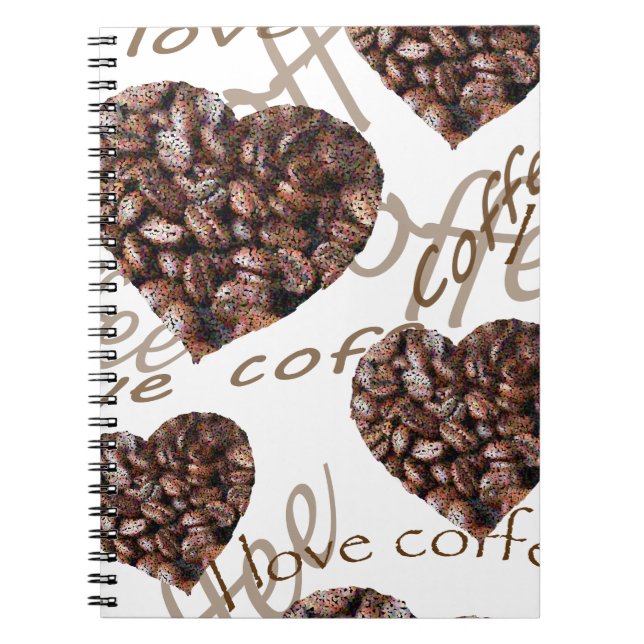 I Love Coffee!! Spiral Notebook (Front)