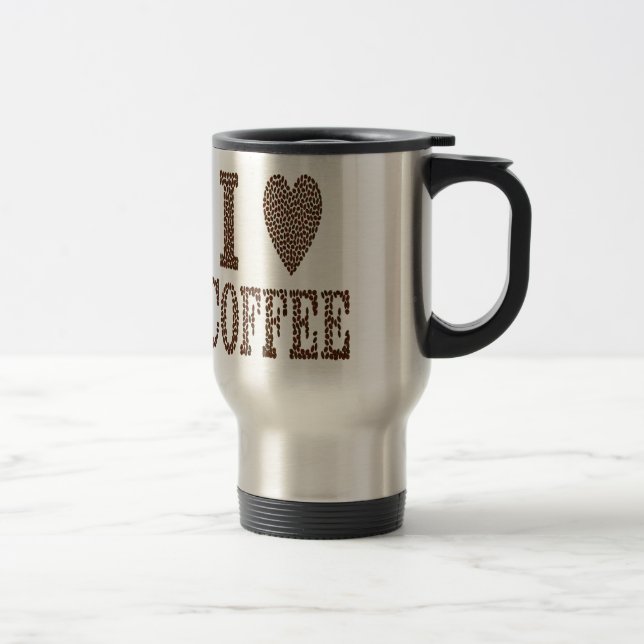 I Love Coffee Travel Mug (Right)