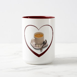 I Love Coffee Two-Tone Coffee Mug