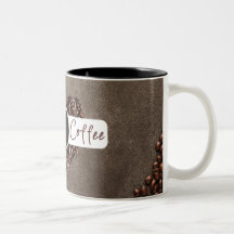 "I Love Coffee" With Coffee Beans Heart Mug 