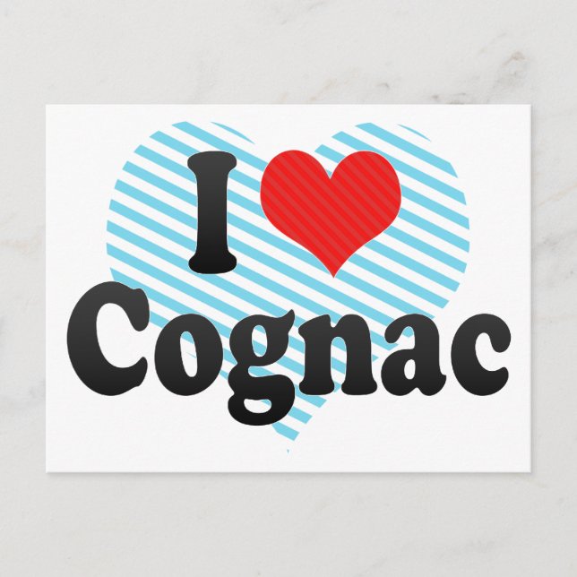 I Love Cognac Postcard (Front)