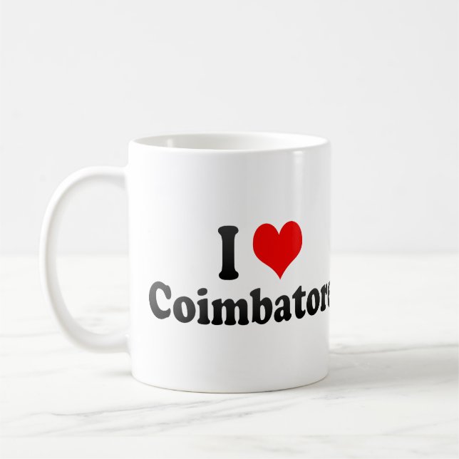 I Love Coimbatore, India Coffee Mug (Left)