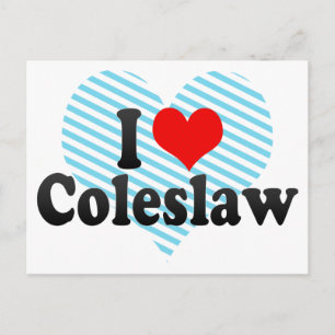 I Love Coleslaw Postcard