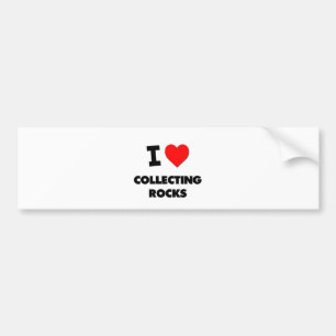 I Love Collecting Rocks Bumper Sticker
