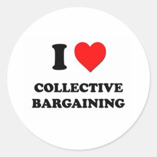 I love Collective Bargaining Classic Round Sticker