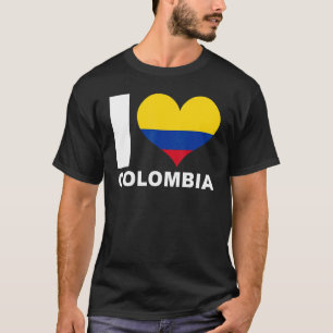 I Love Colombia Heart Flag Colombia T-Shirt