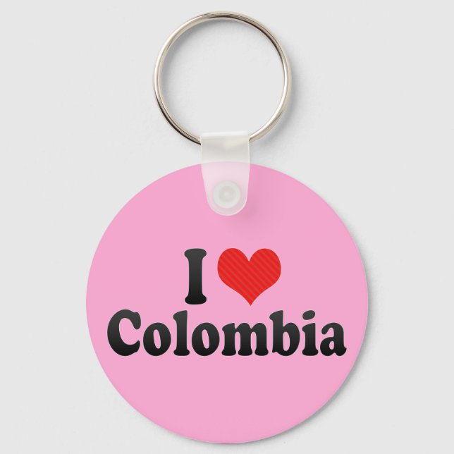I Love Colombia Key Ring (Front)