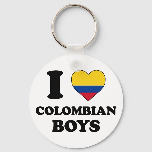 I love Colombian boys Key Ring (Front)