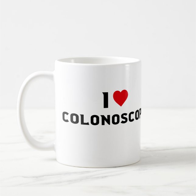 i love colonoscopy coffee mug (Left)