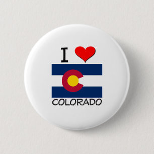 I Love Colorado 6 Cm Round Badge