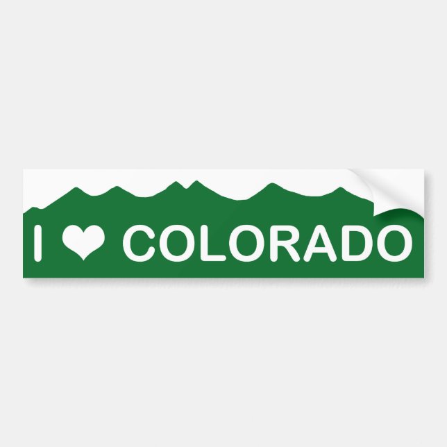 I LOVE COLORADO BUMPER STICKER (Front)