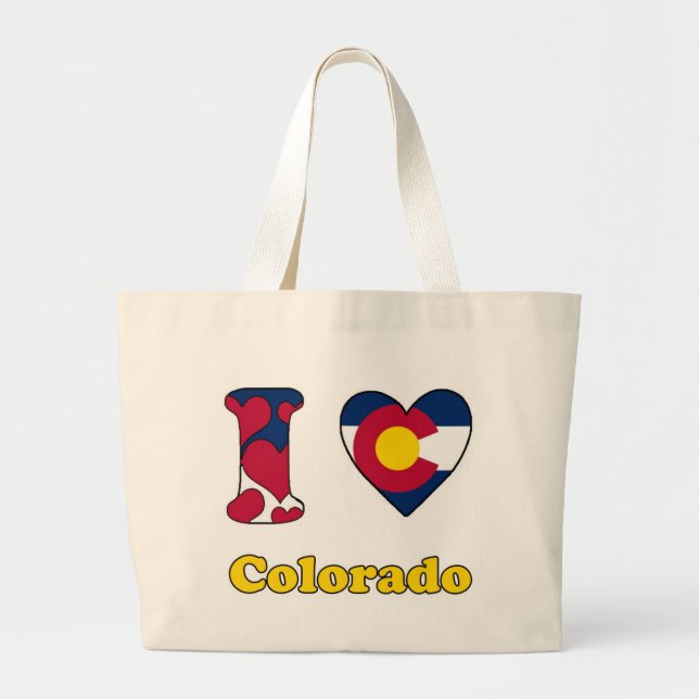 I love Colorado Large Tote Bag (Front)