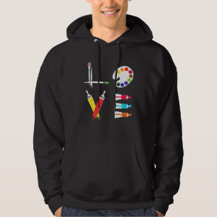I Love Colorful Future Artists and Crafts Hoodie