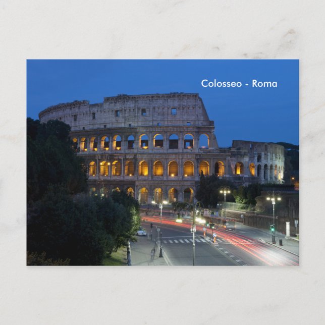 I love Colosseum by night Postcard (Front)