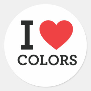 I Love Colours Classic Round Sticker