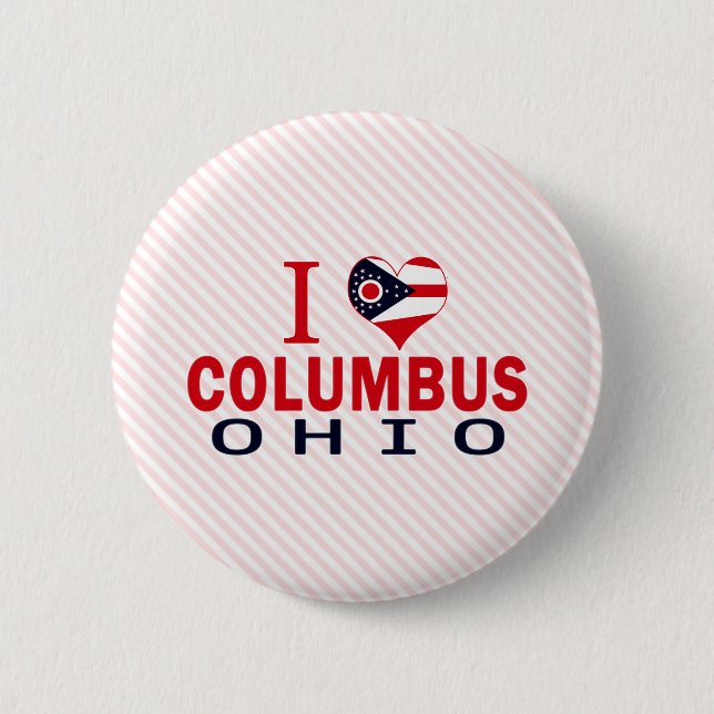 I love Columbus, Ohio 6 Cm Round Badge (Front)