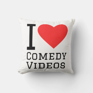 i love comedy videos cushion