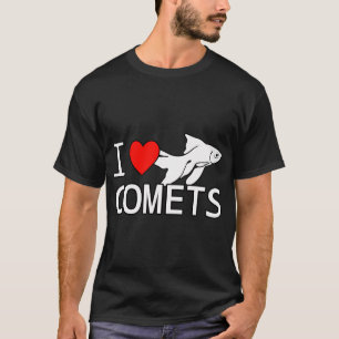 I Love Comet Goldfish Fancy Goldfish Aquarium Fish T-Shirt