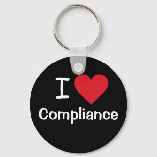 I Love Compliance I Heart Compliance Officer Gift Key Ring