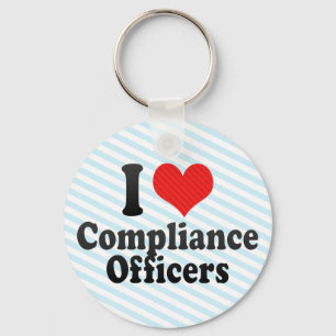 I Love Compliance Officers Key Ring