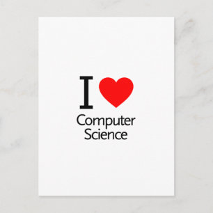 I Love Computer Science Postcard