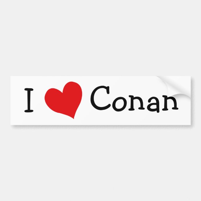 I Love Conan Bumper Sticker (Front)