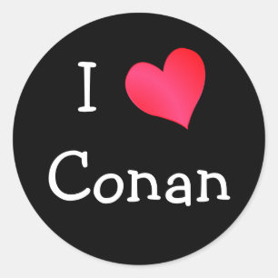 I Love Conan Classic Round Sticker