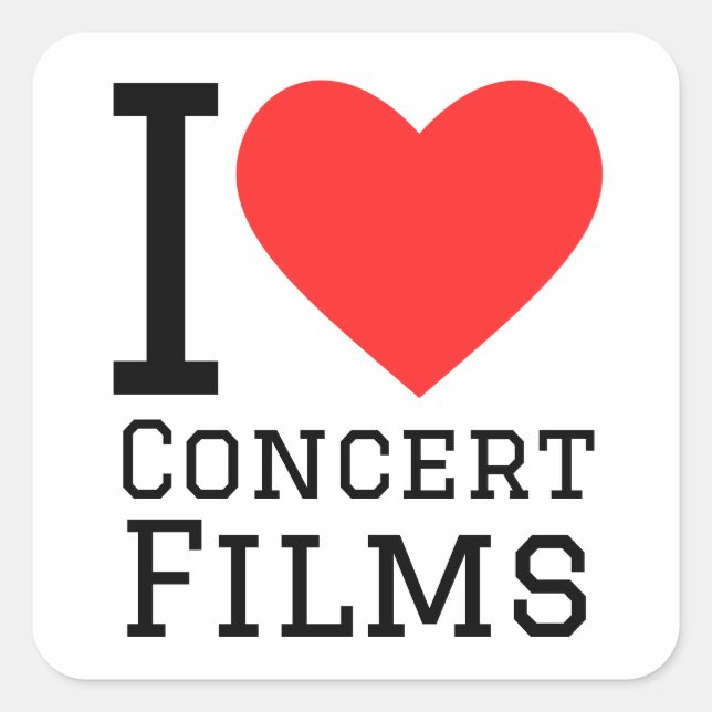 I love concert films square sticker (Front)