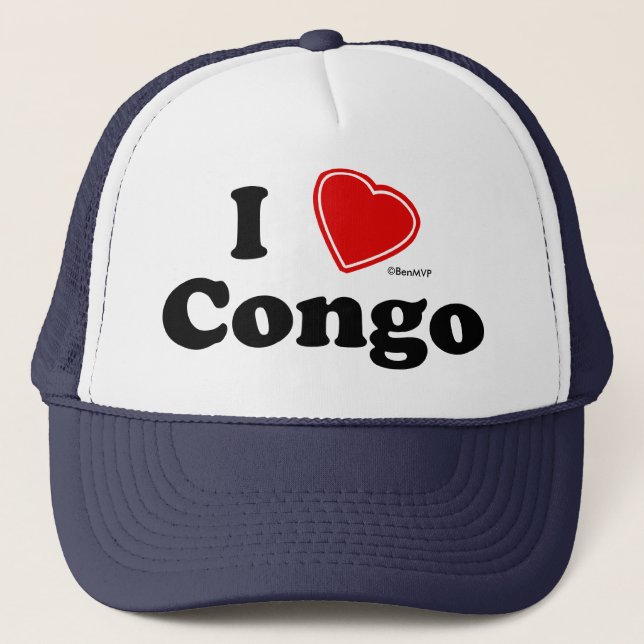 I Love Congo Trucker Hat (Front)