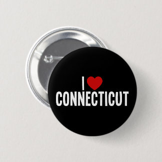 I Love Connecticut I Heart Round Button