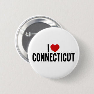 I Love Connecticut I Heart Round Button