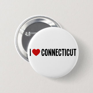 I Love Connecticut I Heart Round Button