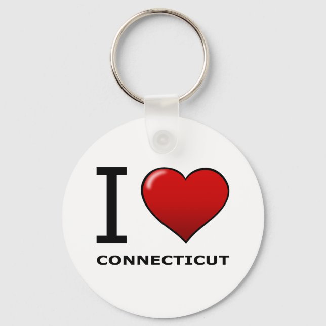 I LOVE CONNECTICUT KEY RING (Front)