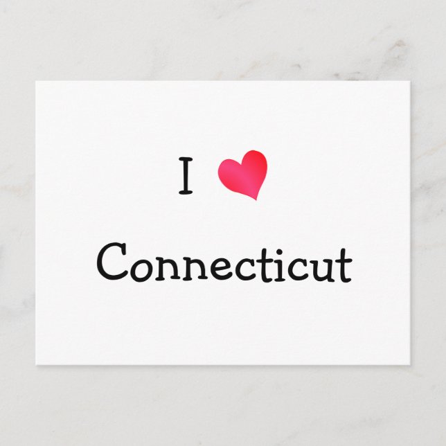 I Love Connecticut Postcard (Front)