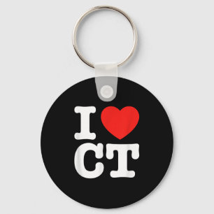 I Love Connecticut Shirt _ I Heart Ct Key Ring