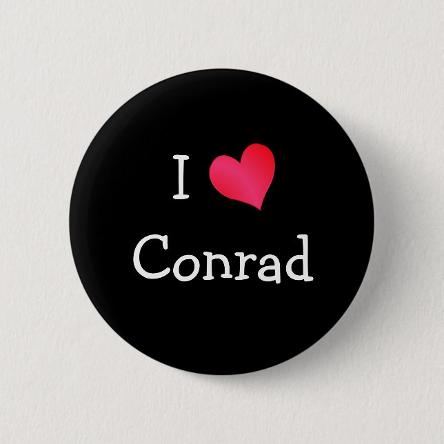 I Love Conrad 6 Cm Round Badge (Front)