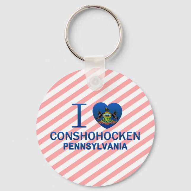 I Love Conshohocken, PA Key Ring (Front)