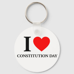 I Love Constitution Day Key Ring