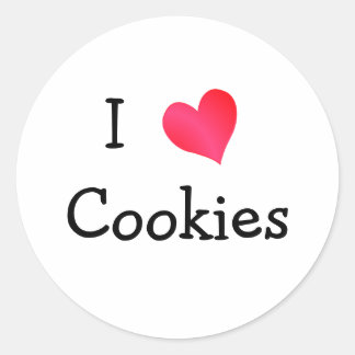 I Love Cookies Classic Round Sticker