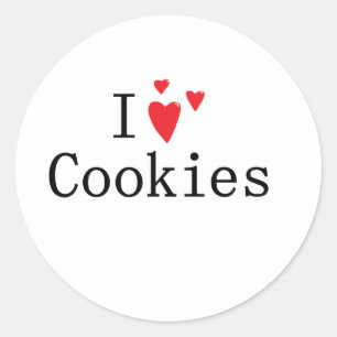 I love Cookies Classic Round Sticker