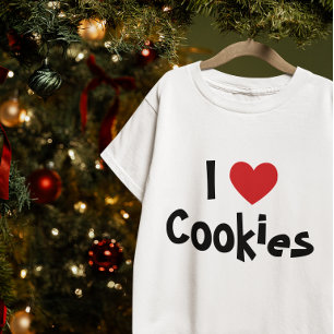 I Love Cookies Red Heart T-Shirt