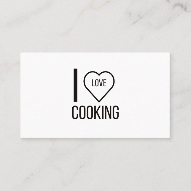 I LOVE COOKING BUSINESS CARD (Front)
