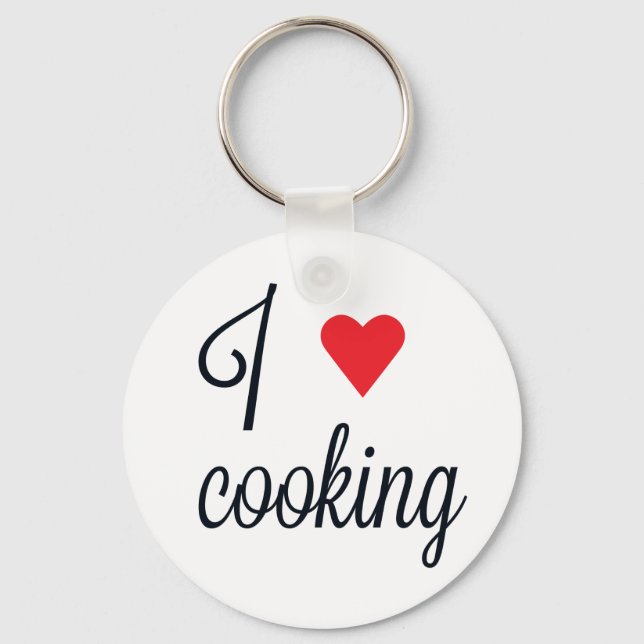 I Love Cooking Key Ring (Front)