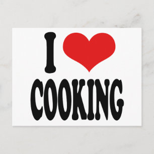 I Love Cooking Postcard