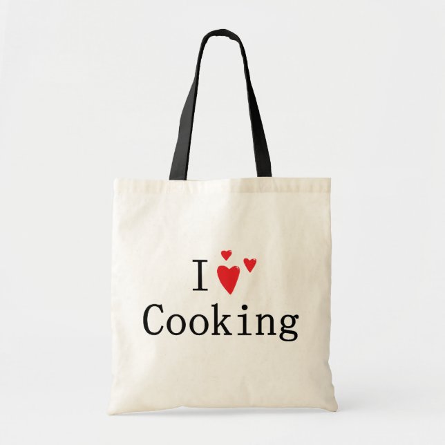 I Love Cooking Tote Bag (Front)