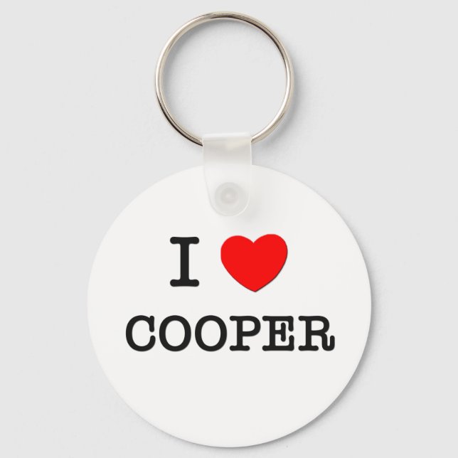 I Love Cooper Key Ring (Front)
