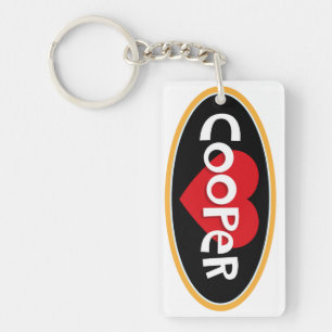 I Love COOPER Personalised Key Ring