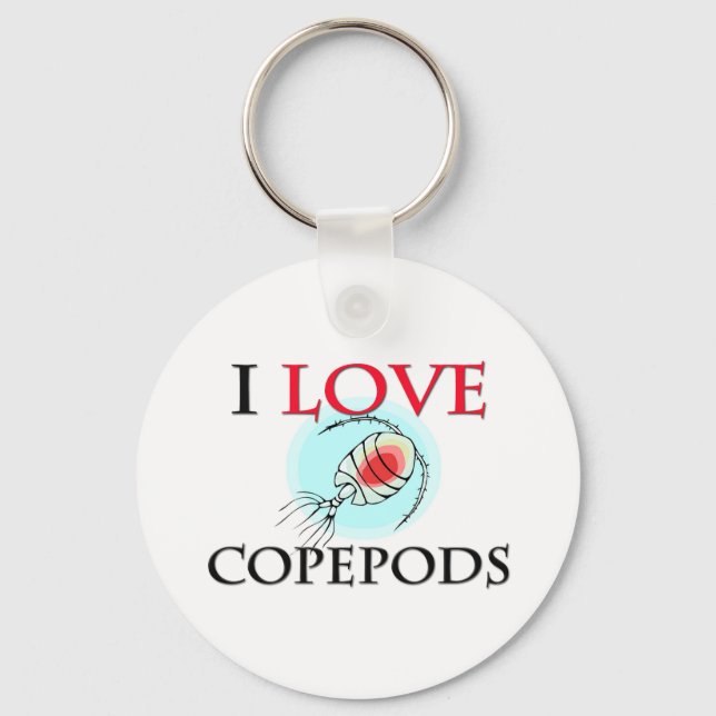 I Love Copepods Key Ring (Front)